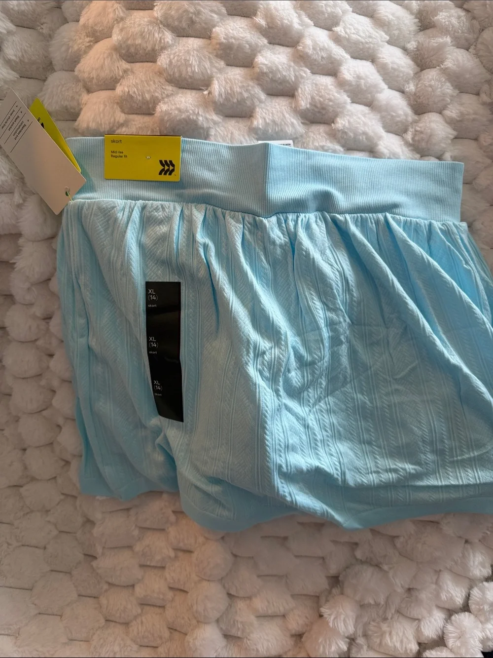all in motion Light Blue Girls' Skort with Ribbed Waistband